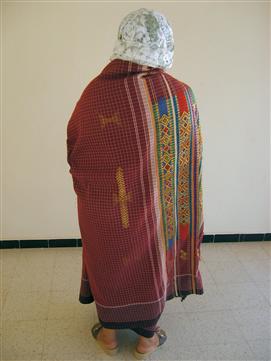 Fouta rouge dos
